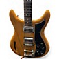 Vintage 1960s Kustom KM-200 Natural Hollow Body Electric Guitar