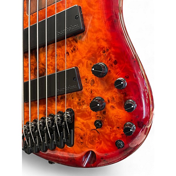 Used Ibanez Bass Workshop SRMS806 Multi-Scale Trans Orange Electric Bass Guitar