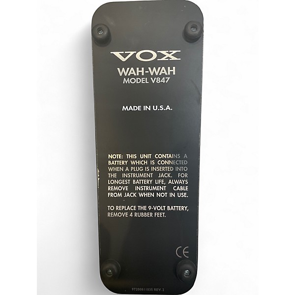 Used VOX Wah Wah Effect Pedal