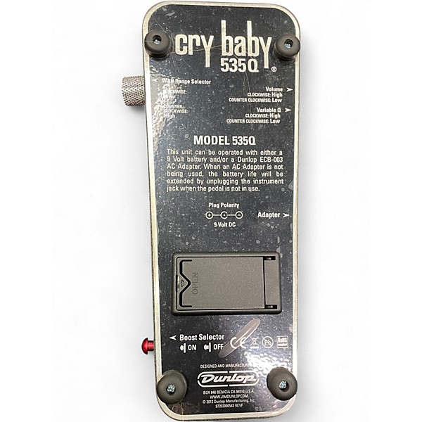 Used Dunlop 535Q Cry Baby Multi-Wah Effect Pedal