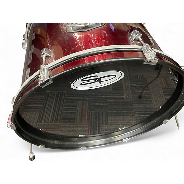 Used Sound Percussion Labs 5 Piece Drum Kit Metallic Red Drum Kit