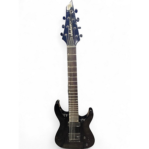 Used Jackson JS22-7 Dinky 7 String Black Solid Body Electric Guitar