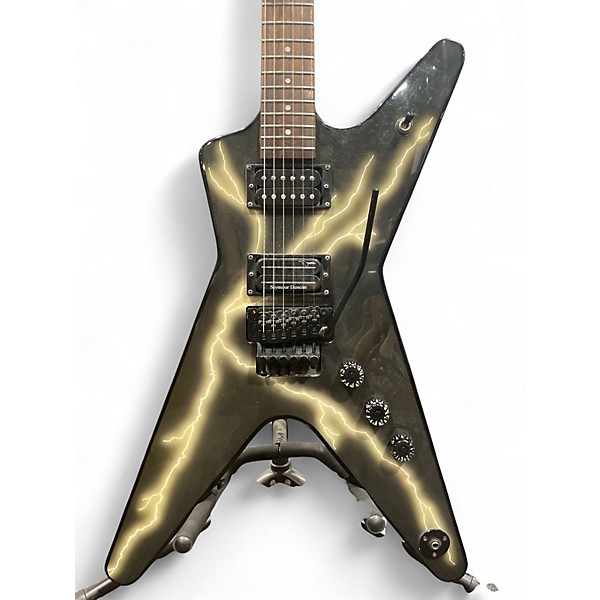Used Dean dim bag black bolt floyd ml Black Solid Body Electric Guitar
