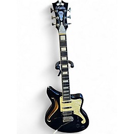 Used D'Angelico Premier Bedford SH Black Hollow Body Electric Guitar