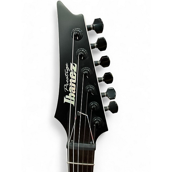 Used 2024 Ibanez Prestige Series Weathered Black Black Solid Body Electric Guitar