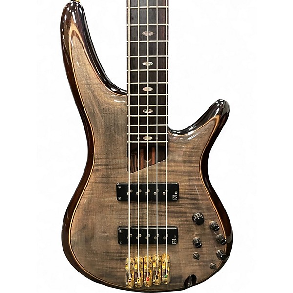 Used Ibanez SR1405 PREMIUM Trans Black Electric Bass Guitar