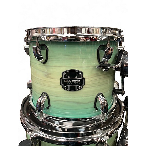 Used Mapex 5 Piece Armory Series Seafoam Green Drum Kit