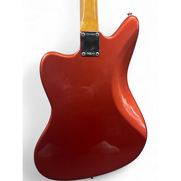 Used Fender Johnny Marr Signature Jaguar Chrome Red Metallic Solid Body Electric Guitar