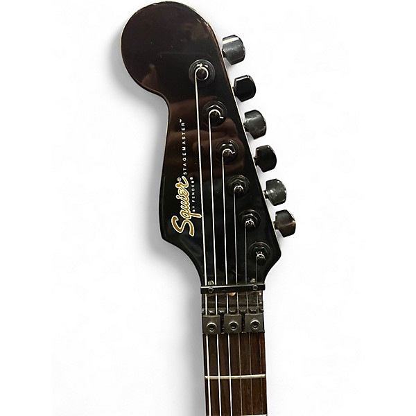 Used Squier STAGEMASTER Black Solid Body Electric Guitar