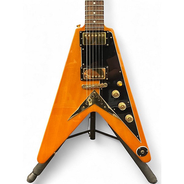Used Epiphone 1958 Korina Flying V Natural Solid Body Electric Guitar