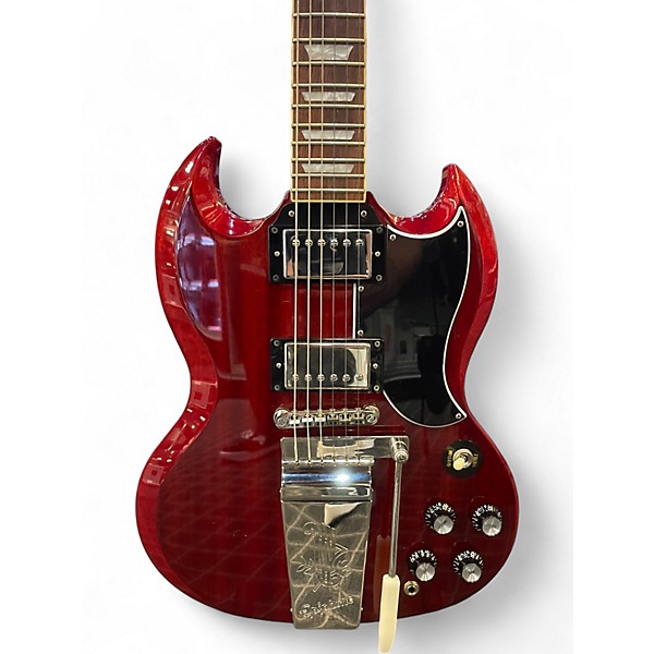 Used Epiphone SG standard Maestro Cherry Solid Body Electric Guitar