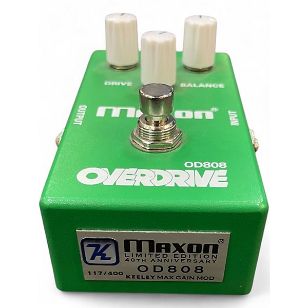 Used Maxon OD808 Overdrive 40th Anniversary Effect Pedal