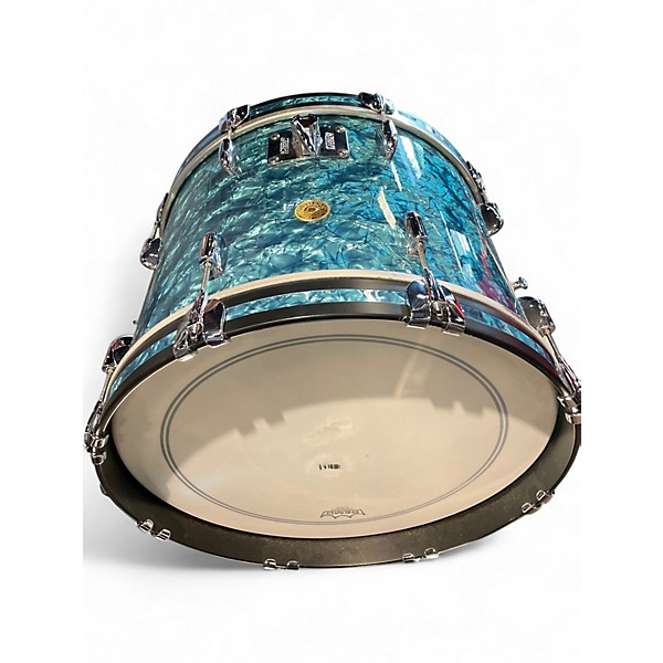 Used Gretsch Drums 20in Broadkaster Bass Drum Metallic Aqua Marine Drum