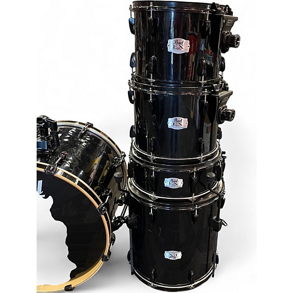 Used Pearl 5 Piece EXPORT EX Black Drum Kit