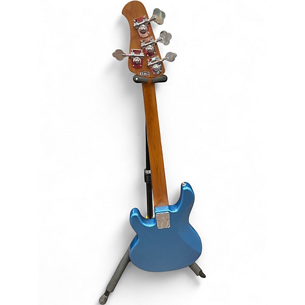 Used Sterling by Music Man STINGRAY SHORT SCALE Blue Electric Bass Guitar