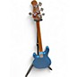 Used Sterling by Music Man STINGRAY SHORT SCALE Blue Electric Bass Guitar