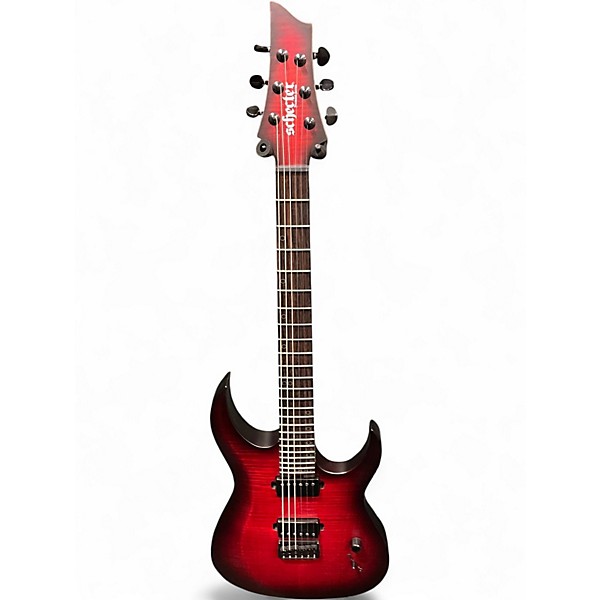 Used Schecter Guitar Research Sunset Extreme Satin Red Solid Body Electric Guitar