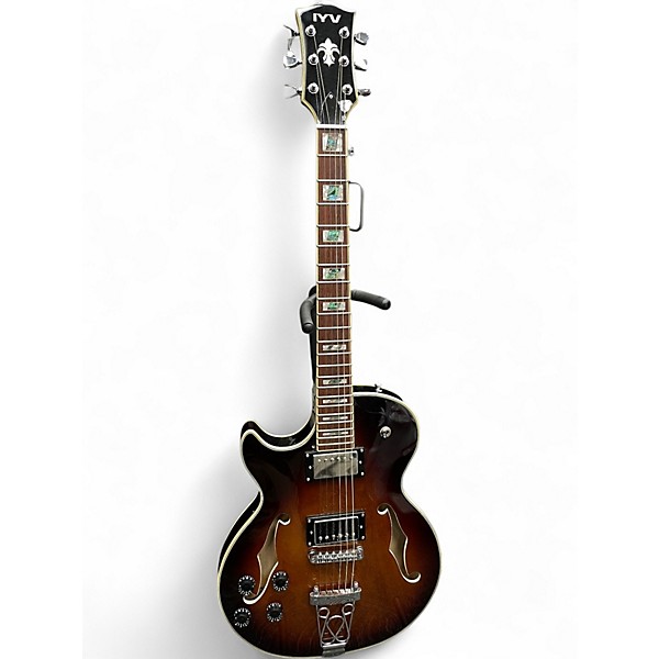 Used Iyv IJZ-300 Lefty 2 Color Sunburst Hollow Body Electric Guitar