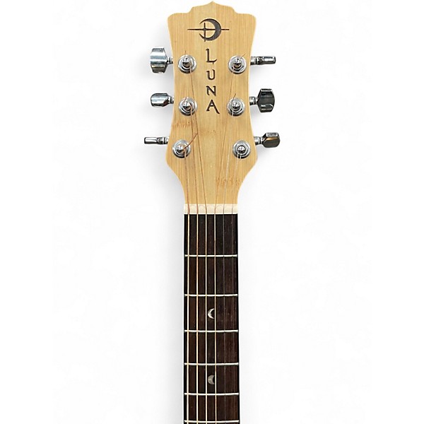Used Luna Woodland Bamboo Natural Acoustic Electric Guitar