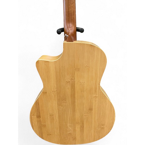 Used Luna Woodland Bamboo Natural Acoustic Electric Guitar