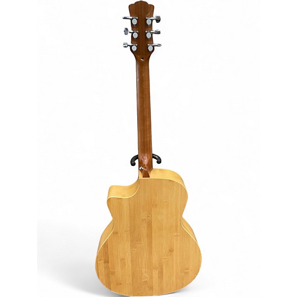 Used Luna Woodland Bamboo Natural Acoustic Electric Guitar