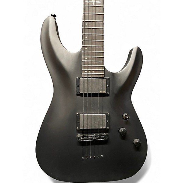Used Schecter Guitar Research C1 Platinum Satin Black Solid Body Electric Guitar