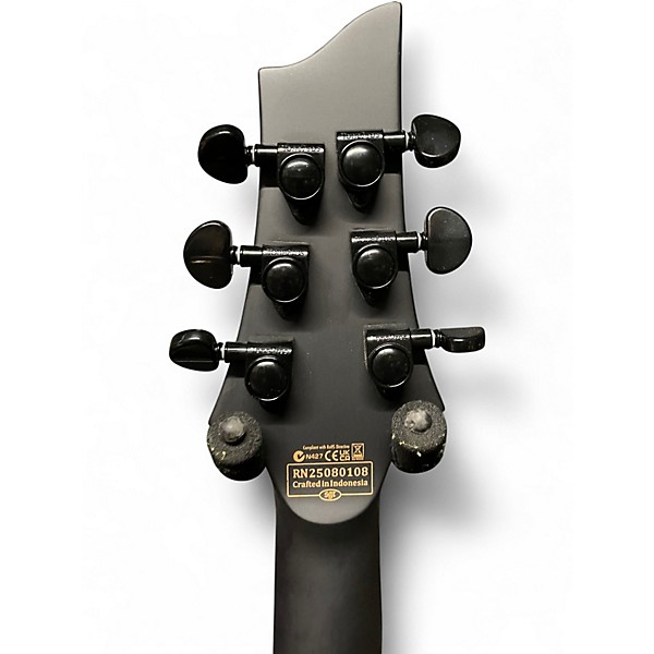 Used Schecter Guitar Research C1 Platinum Satin Black Solid Body Electric Guitar