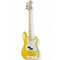 Used Squier Precision Bass Yellow Electric Bass Guitar thumbnail