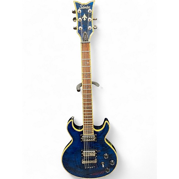 Used Schecter Guitar Research S1 Elite Blue Solid Body Electric Guitar