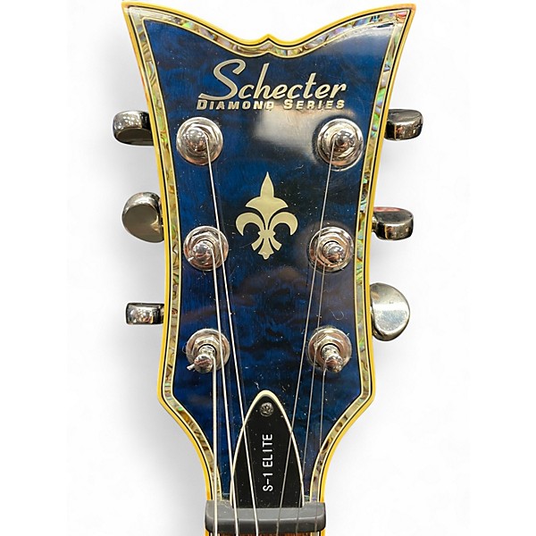 Used Schecter Guitar Research S1 Elite Blue Solid Body Electric Guitar
