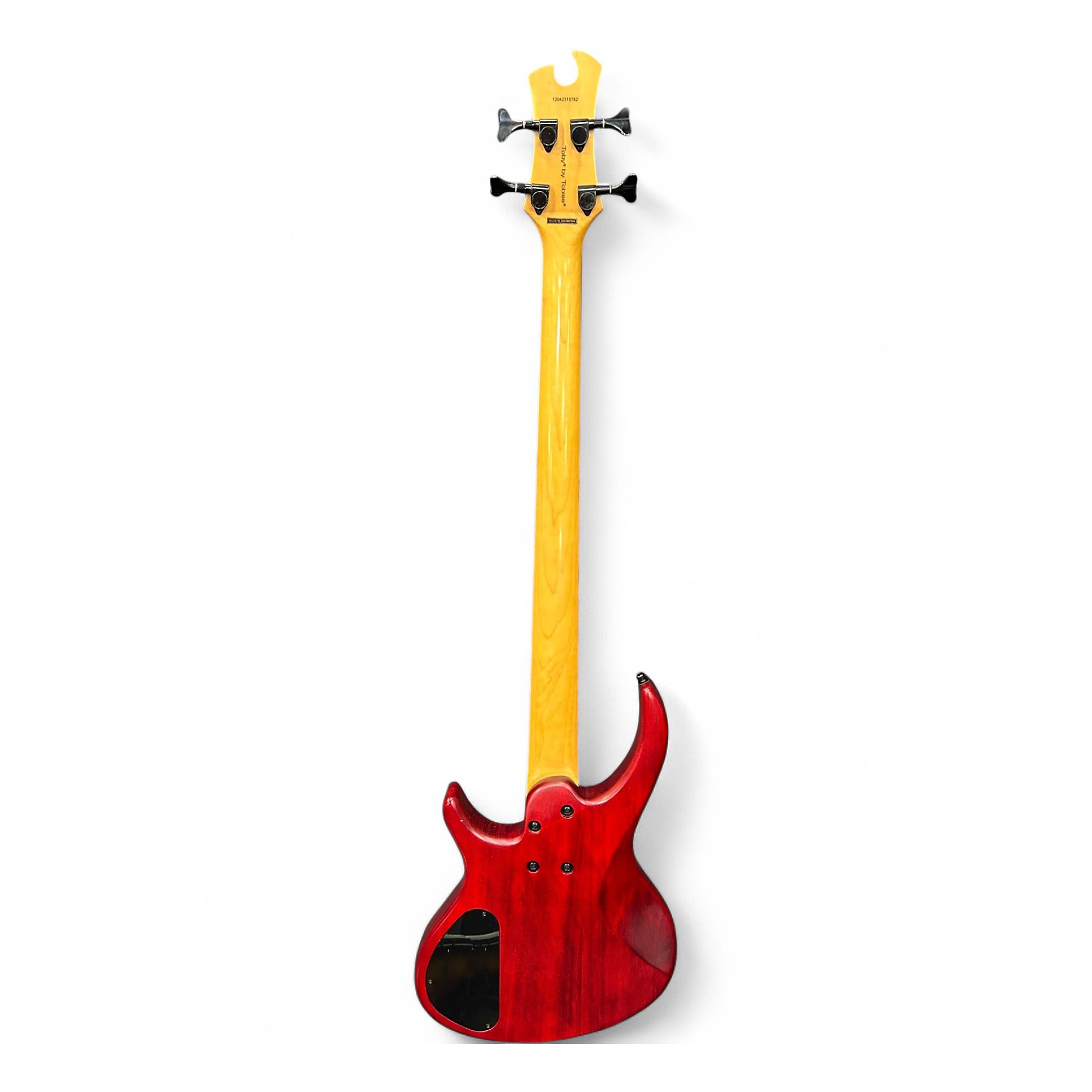 Used Tobias Toby Deluxe IV Crimson Red Trans Electric Bass Guitar