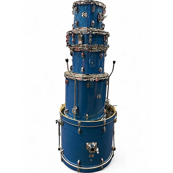 Used Ludwig 5 Piece Element Evolution Blue Sapphire Drum Kit