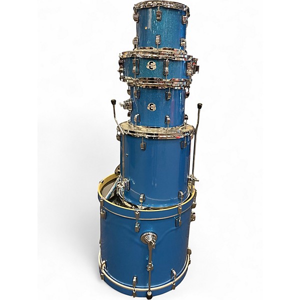 Used Ludwig 5 Piece Element Evolution Blue Sapphire Drum Kit