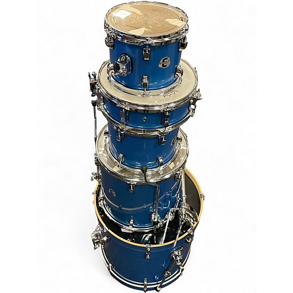Used Ludwig 5 Piece Element Evolution Blue Sapphire Drum Kit