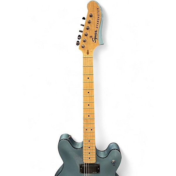 Used Squier Contemporary Active Starcaster Metallic Blue Hollow Body Electric Guitar