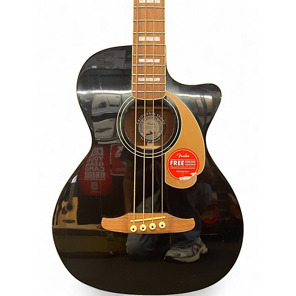 Used Fender Kingman V2 Black Acoustic Bass Guitar