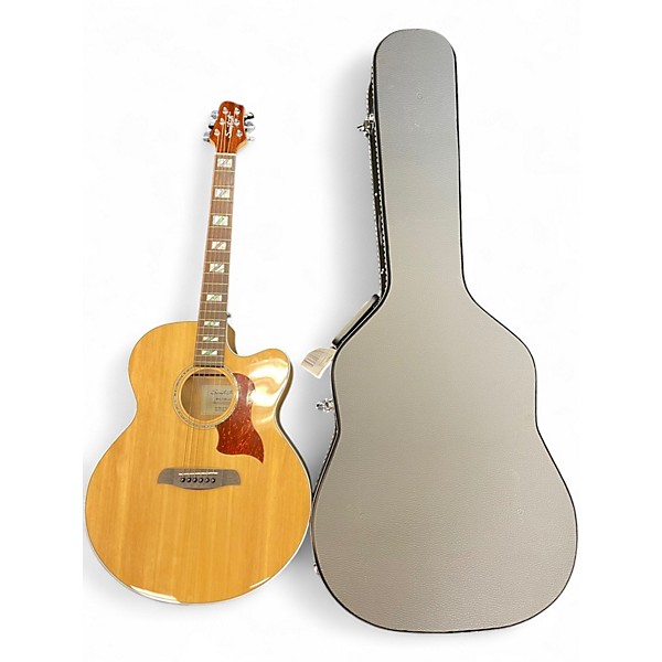 Used Sawtooth STMPLAEJC Natural Acoustic Electric Guitar