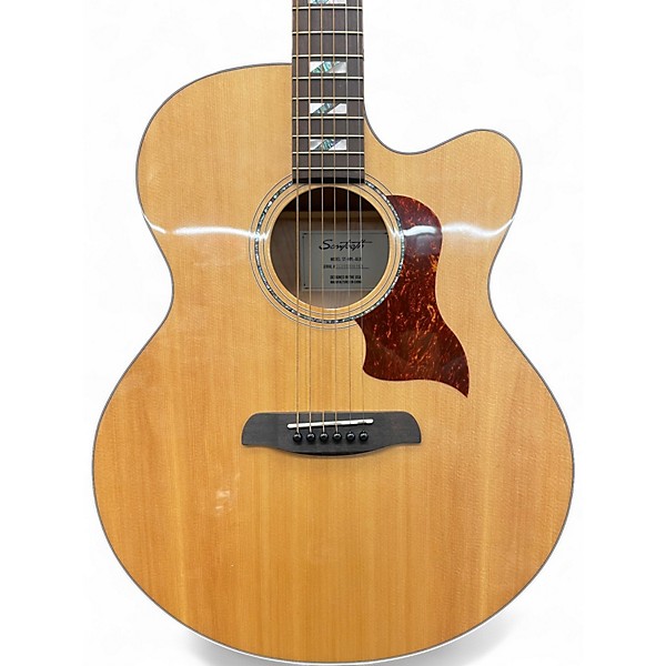 Used Sawtooth STMPLAEJC Natural Acoustic Electric Guitar