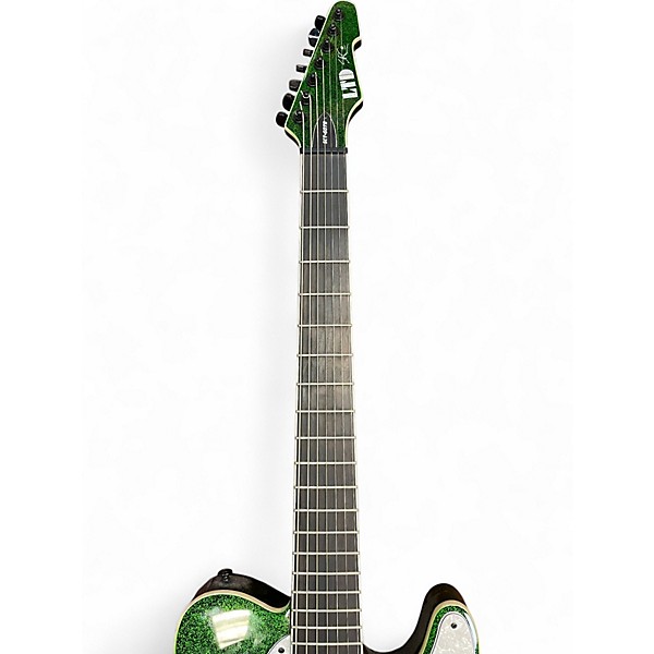 Used ESP LTD SCT607B Stephen Carpenter Signature 7 String Emerald Green Solid Body Electric Guitar
