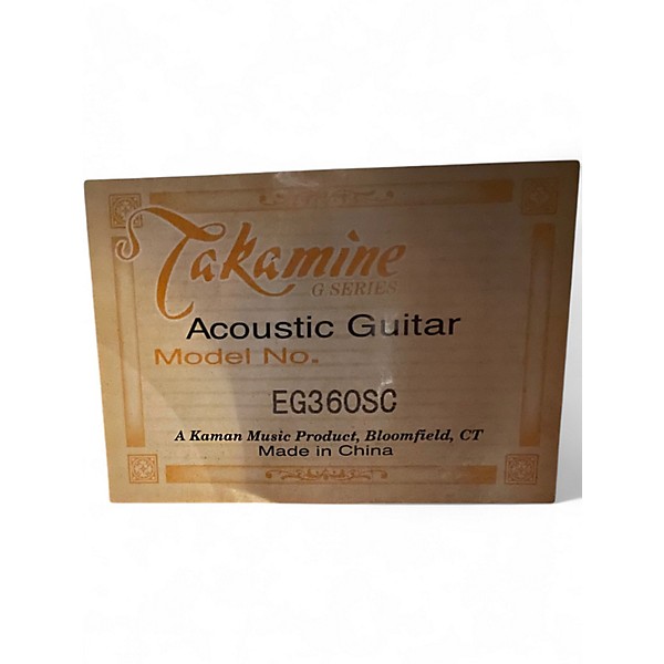 Used Takamine EG360SC Natural Acoustic Electric Guitar
