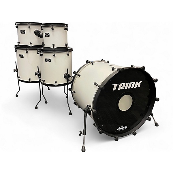 Used Trick 5 Piece RPM Vented Aluminum White Drum Kit