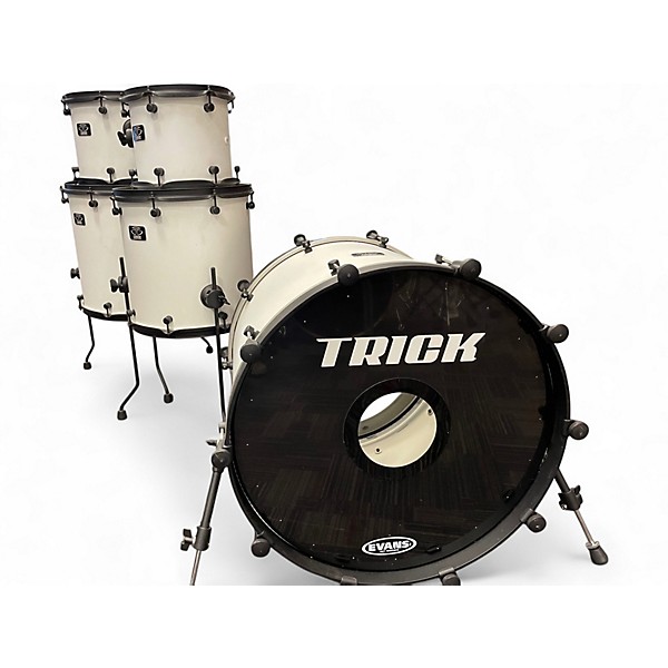Used Trick 5 Piece RPM Vented Aluminum White Drum Kit