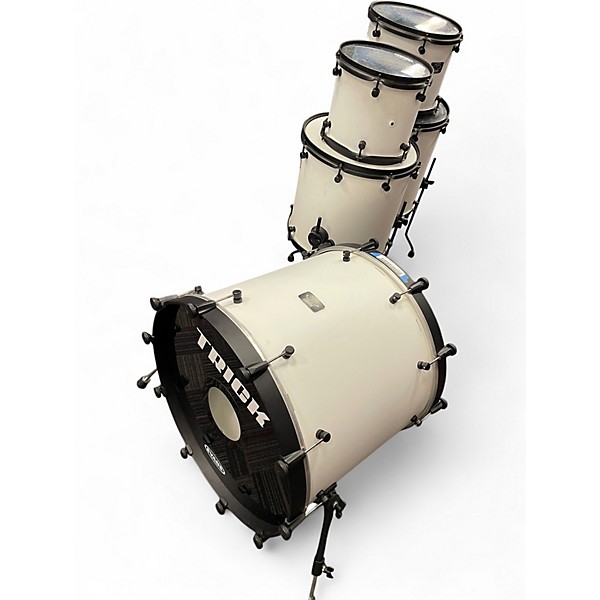 Used Trick 5 Piece RPM Vented Aluminum White Drum Kit