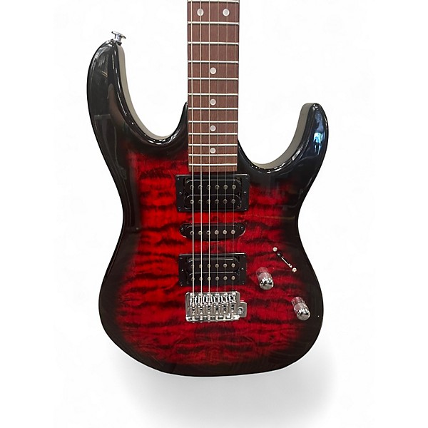 Used Ibanez GIO Crimson Red Burst Solid Body Electric Guitar