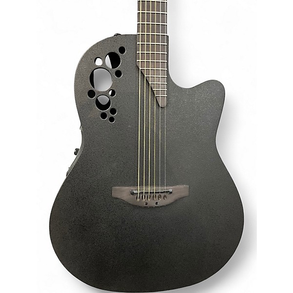 Used Ovation Elite T 1778TX Black Acoustic Electric Guitar
