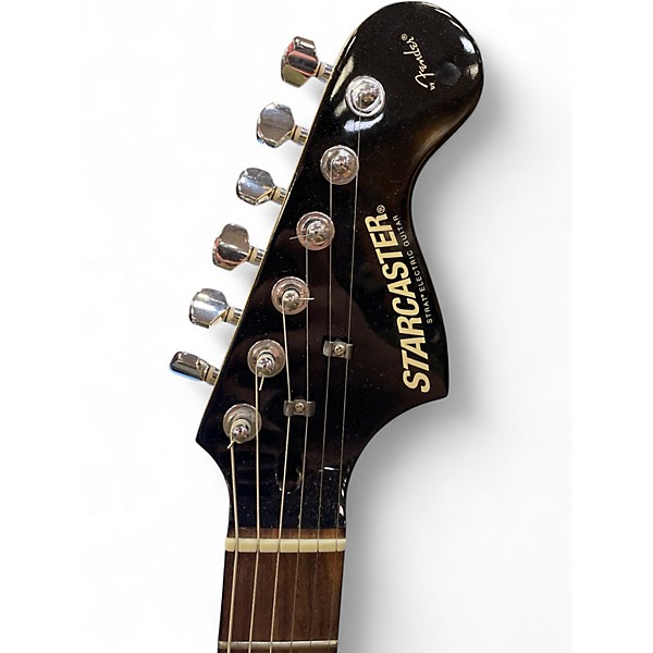 Used Fender Starcaster Black Hollow Body Electric Guitar
