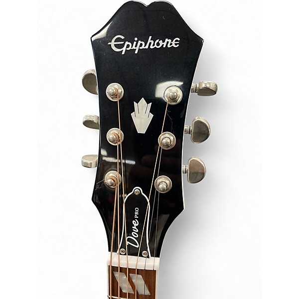 Used Epiphone Dove Pro Alpine White Acoustic Electric Guitar