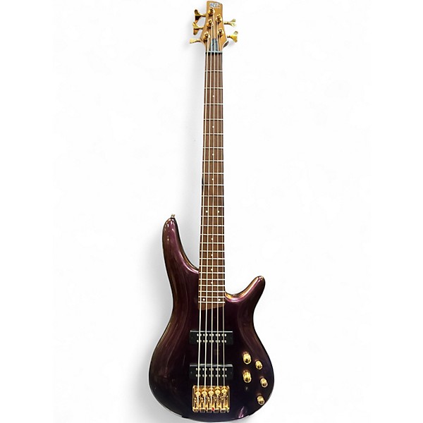 Used Ibanez SR305 5 String Purple Electric Bass Guitar