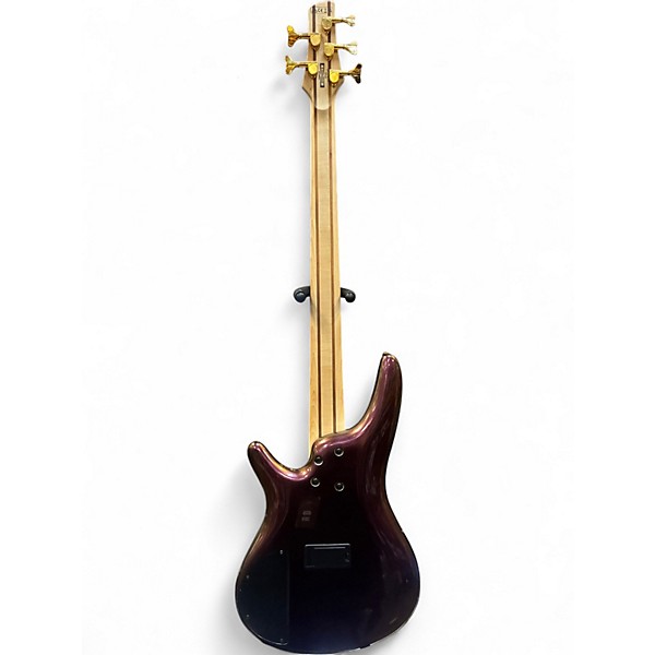 Used Ibanez SR305 5 String Purple Electric Bass Guitar