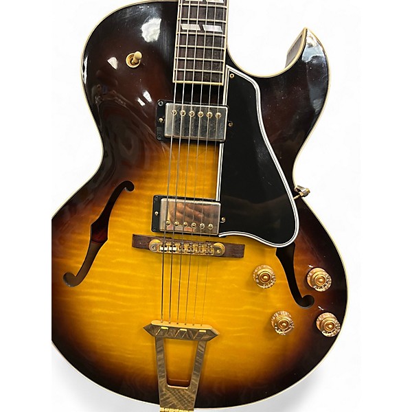 Used Gibson ES 175 2 Color Sunburst Hollow Body Electric Guitar